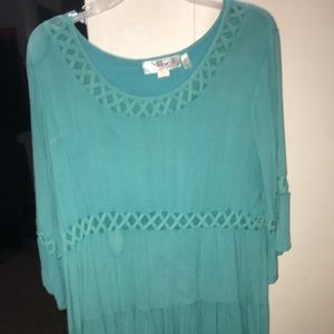 Teal boutique dress